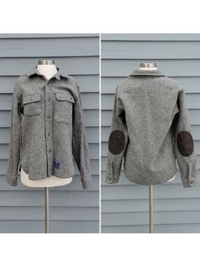 Engineered Garments Faribault Woolen Mills‎ Gray Wool Military Blanket CPO Shirt